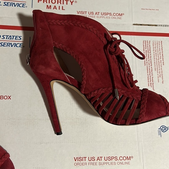 AVEC LES FILLES JOYCE BOOTIE cherry pink size 10M - Picture 3 of 10